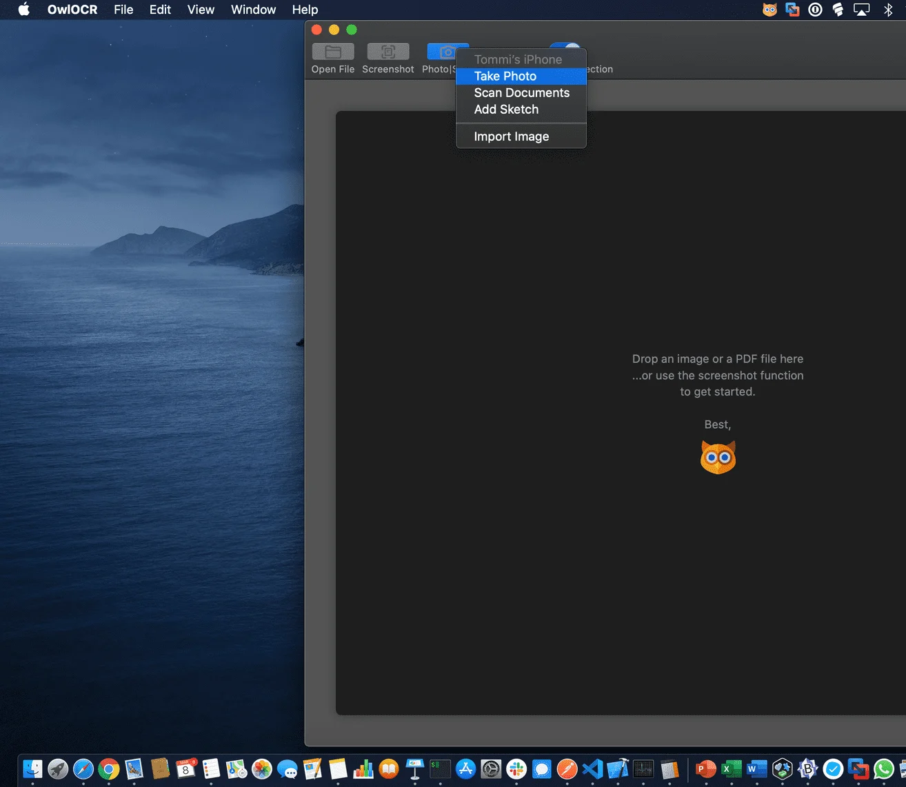 screenshot of ios selection